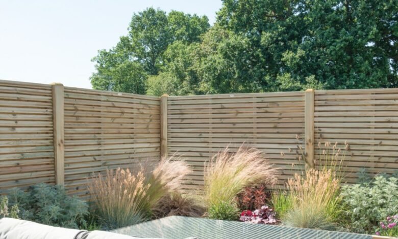 double slatted fence panels