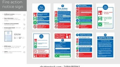 fire action notice template