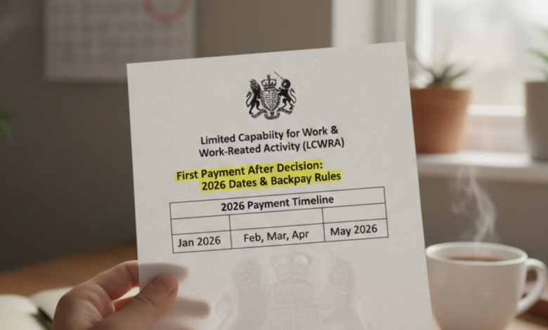 lcwra first payment after decision