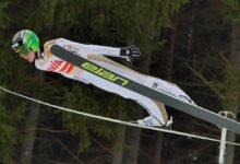 How is it possible for ski jumpers to stay in the air so long and how do they train for that