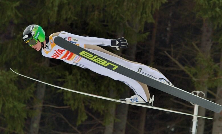 How is it possible for ski jumpers to stay in the air so long and how do they train for that