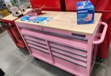 Pink Tool Box on Wheels
