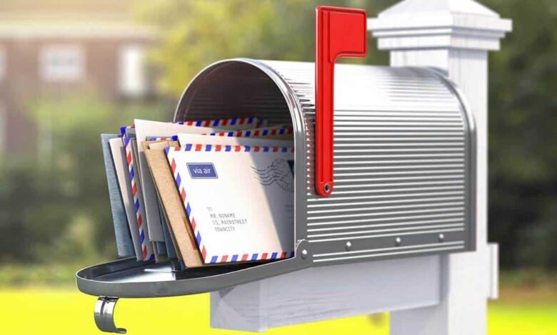 Mailbox with letters sent from PO Box 4115 Concord CA